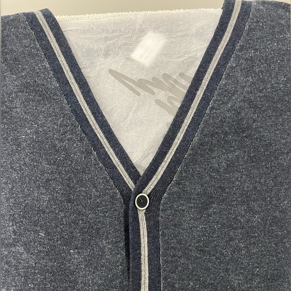 NWT Raffi 100% Cotton Long Sleeve Cardigan. Size XXL in charcoal and grey. - Picture 3 of 10